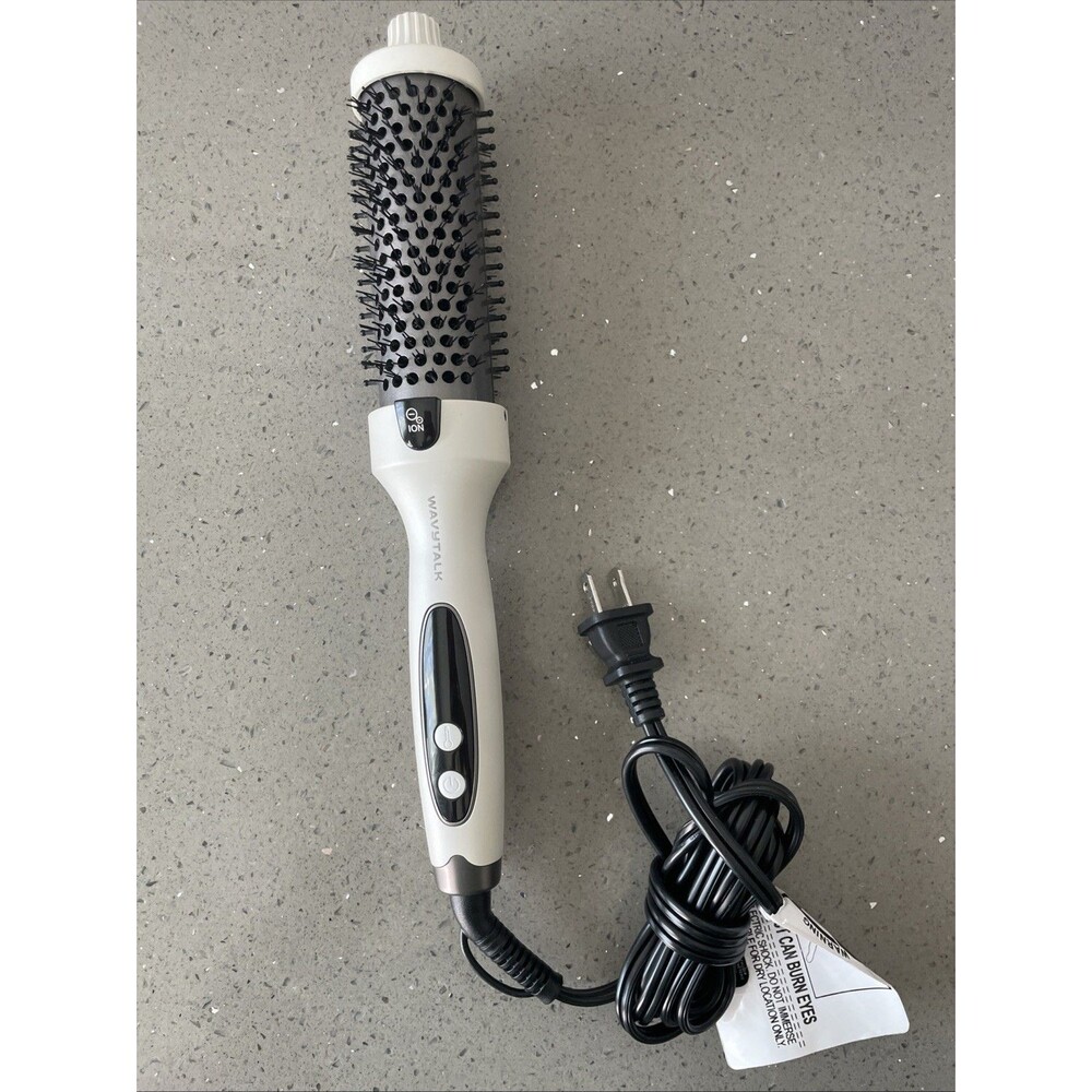 Wavytalk Heated Round Brush Hair Styler Model 196 Ionic 68W 120-240V White